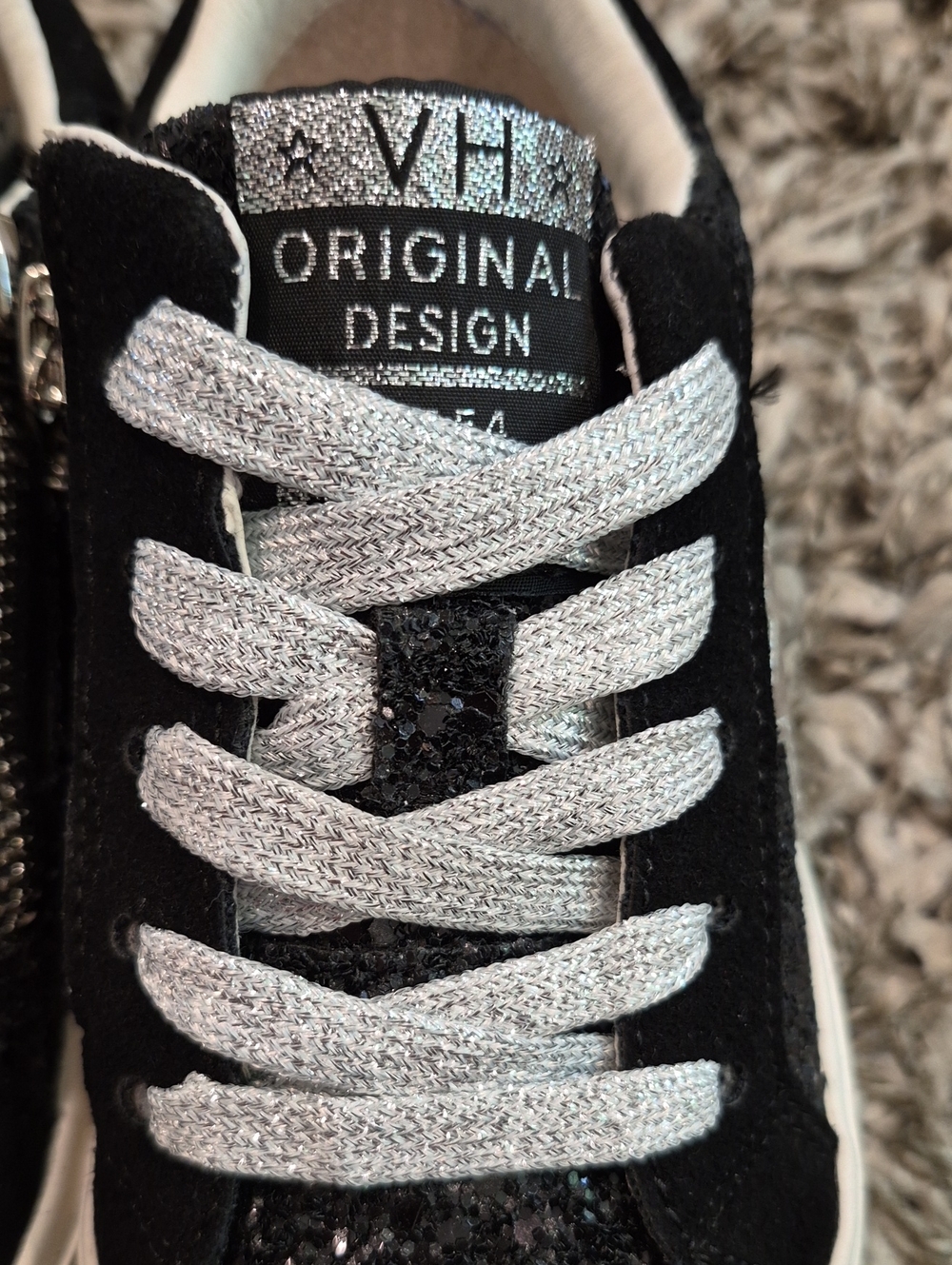 Vintage Havana Ramona Black Glitter Sneakers - Picture 8 of 9